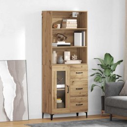 VidaXL Highboard Remeselný dub 69,5 x 34 x 180 cm Kompozitné drevo