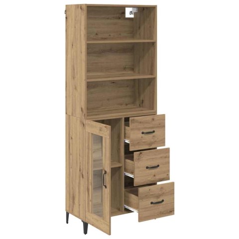 VidaXL Highboard Remeselný dub 69,5 x 34 x 180 cm Kompozitné drevo