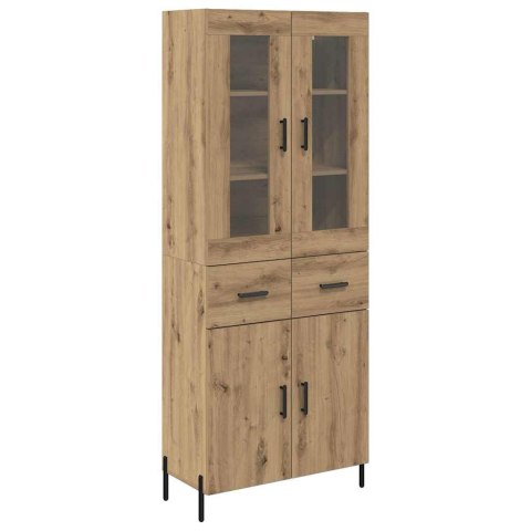 VidaXL Highboard Remeselný dub 69,5 x 34 x 180 cm Kompozitné drevo
