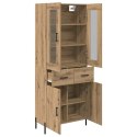 VidaXL Highboard Remeselný dub 69,5 x 34 x 180 cm Kompozitné drevo