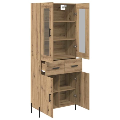 VidaXL Highboard Remeselný dub 69,5 x 34 x 180 cm Kompozitné drevo