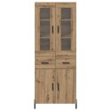 VidaXL Highboard Remeselný dub 69,5 x 34 x 180 cm Kompozitné drevo