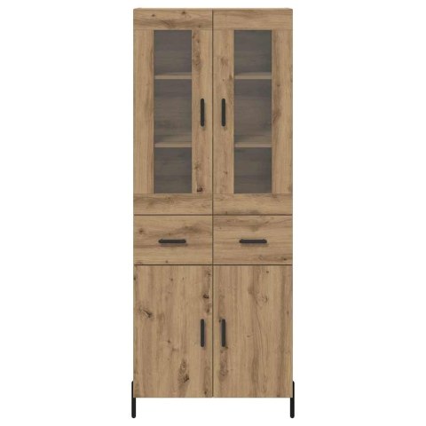 VidaXL Highboard Remeselný dub 69,5 x 34 x 180 cm Kompozitné drevo
