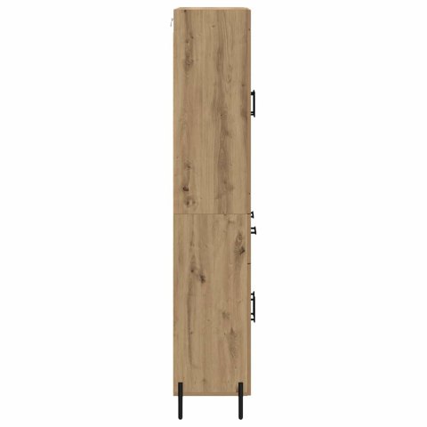 VidaXL Highboard Remeselný dub 69,5 x 34 x 180 cm Kompozitné drevo