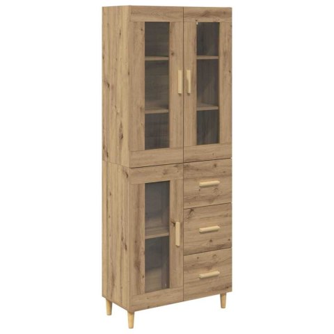 VidaXL Highboard Remeselný dub 69,5 x 34 x 180 cm Kompozitné drevo