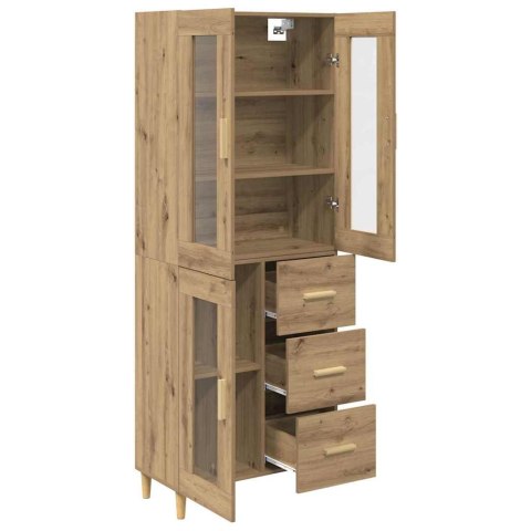 VidaXL Highboard Remeselný dub 69,5 x 34 x 180 cm Kompozitné drevo