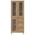 VidaXL Highboard Remeselný dub 69,5 x 34 x 180 cm Kompozitné drevo