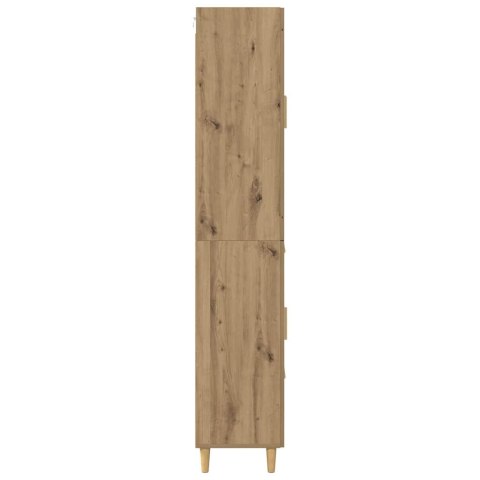 VidaXL Highboard Remeselný dub 69,5 x 34 x 180 cm Kompozitné drevo