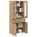 VidaXL Highboard Remeselný dub 69,5 x 34 x 180 cm Kompozitné drevo