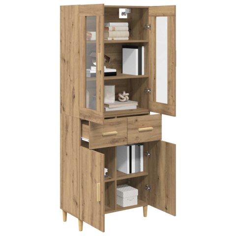 VidaXL Highboard Remeselný dub 69,5 x 34 x 180 cm Kompozitné drevo