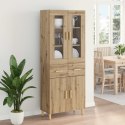 VidaXL Highboard Remeselný dub 69,5 x 34 x 180 cm Kompozitné drevo