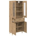 VidaXL Highboard Remeselný dub 69,5 x 34 x 180 cm Kompozitné drevo