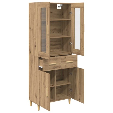 VidaXL Highboard Remeselný dub 69,5 x 34 x 180 cm Kompozitné drevo