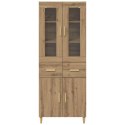 VidaXL Highboard Remeselný dub 69,5 x 34 x 180 cm Kompozitné drevo