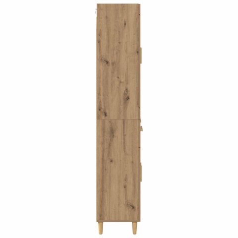 VidaXL Highboard Remeselný dub 69,5 x 34 x 180 cm Kompozitné drevo