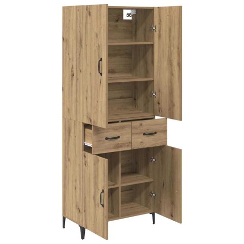 VidaXL Highboard Remeselný dub 69,5 x 34 x 180 cm Kompozitné drevo