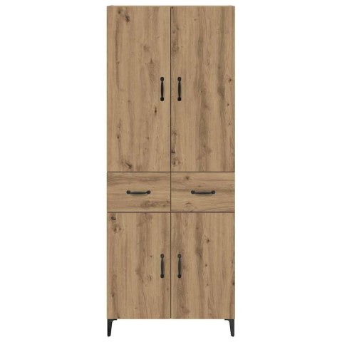 VidaXL Highboard Remeselný dub 69,5 x 34 x 180 cm Kompozitné drevo