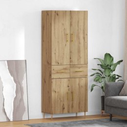VidaXL Highboard Remeselný dub 69,5 x 34 x 180 cm Kompozitné drevo