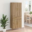 VidaXL Highboard Remeselný dub 69,5 x 34 x 180 cm Kompozitné drevo