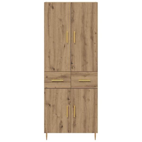 VidaXL Highboard Remeselný dub 69,5 x 34 x 180 cm Kompozitné drevo