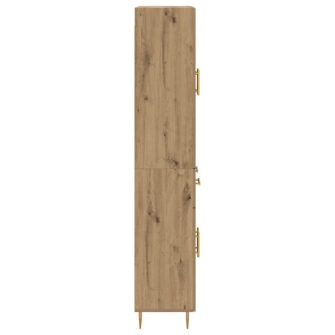 VidaXL Highboard Remeselný dub 69,5 x 34 x 180 cm Kompozitné drevo