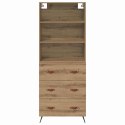 VidaXL Highboard Remeselný dub 69,5 x 34 x 180 cm Kompozitné drevo