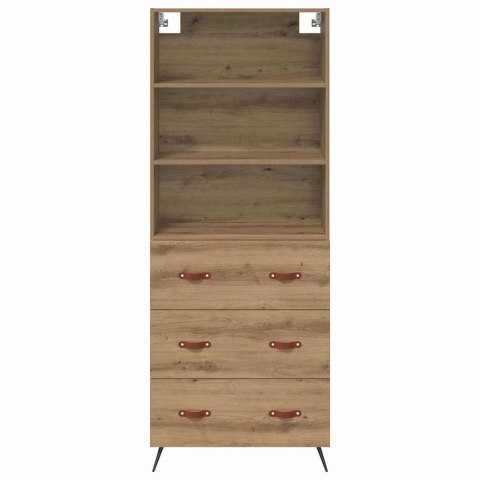 VidaXL Highboard Remeselný dub 69,5 x 34 x 180 cm Kompozitné drevo