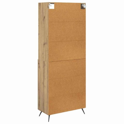 VidaXL Highboard Remeselný dub 69,5 x 34 x 180 cm Kompozitné drevo