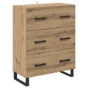 VidaXL Highboard Remeselný dub 69,5 x 34 x 180 cm Kompozitné drevo