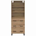 VidaXL Highboard Remeselný dub 69,5 x 34 x 180 cm Kompozitné drevo