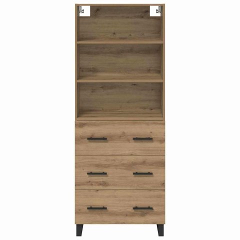 VidaXL Highboard Remeselný dub 69,5 x 34 x 180 cm Kompozitné drevo