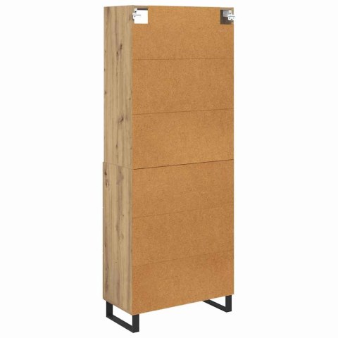 VidaXL Highboard Remeselný dub 69,5 x 34 x 180 cm Kompozitné drevo