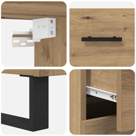 VidaXL Highboard Remeselný dub 69,5 x 34 x 180 cm Kompozitné drevo