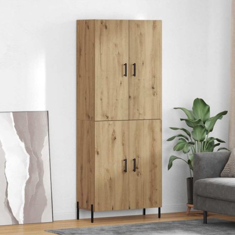 VidaXL Highboard Remeselný dub 69,5 x 34 x 180 cm Kompozitné drevo