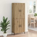 VidaXL Highboard Remeselný dub 69,5 x 34 x 180 cm Kompozitné drevo