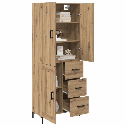 VidaXL Highboard Remeselný dub 69,5 x 34 x 180 cm Kompozitné drevo