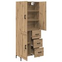 VidaXL Highboard Remeselný dub 69,5 x 34 x 180 cm Kompozitné drevo