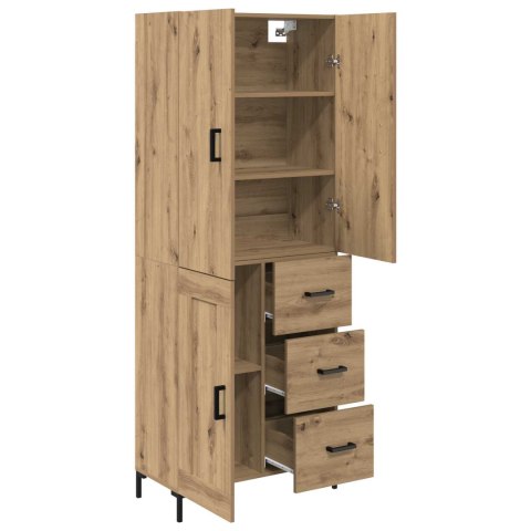 VidaXL Highboard Remeselný dub 69,5 x 34 x 180 cm Kompozitné drevo