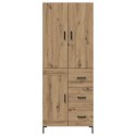 VidaXL Highboard Remeselný dub 69,5 x 34 x 180 cm Kompozitné drevo
