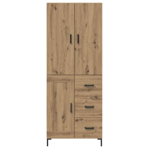VidaXL Highboard Remeselný dub 69,5 x 34 x 180 cm Kompozitné drevo