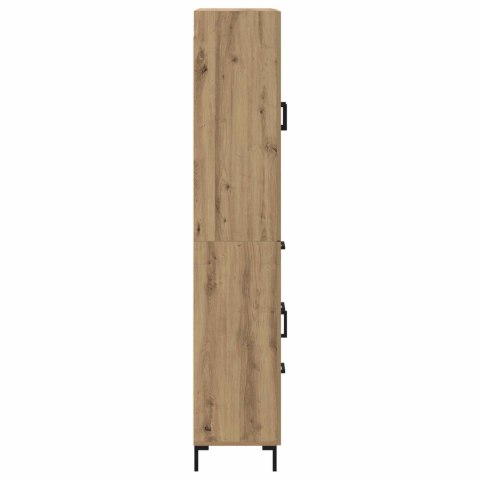 VidaXL Highboard Remeselný dub 69,5 x 34 x 180 cm Kompozitné drevo