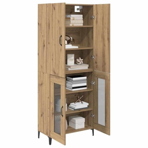 VidaXL Highboard Remeselný dub 69,5 x 34 x 180 cm Kompozitné drevo