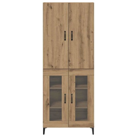 VidaXL Highboard Remeselný dub 69,5 x 34 x 180 cm Kompozitné drevo