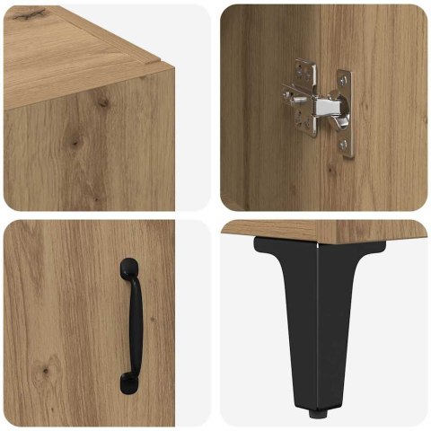 VidaXL Highboard Remeselný dub 69,5 x 34 x 180 cm Kompozitné drevo