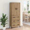 VidaXL Highboard Remeselný dub 69,5 x 34 x 180 cm Kompozitné drevo