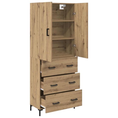 VidaXL Highboard Remeselný dub 69,5 x 34 x 180 cm Kompozitné drevo