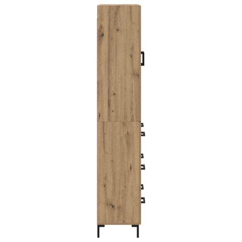VidaXL Highboard Remeselný dub 69,5 x 34 x 180 cm Kompozitné drevo