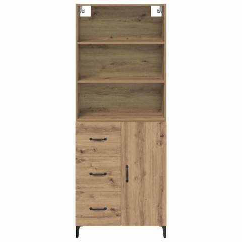 VidaXL Highboard Remeselný dub 69,5 x 34 x 180 cm Kompozitné drevo