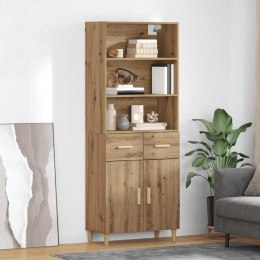 VidaXL Highboard Remeselný dub 69,5 x 34 x 180 cm Kompozitné drevo