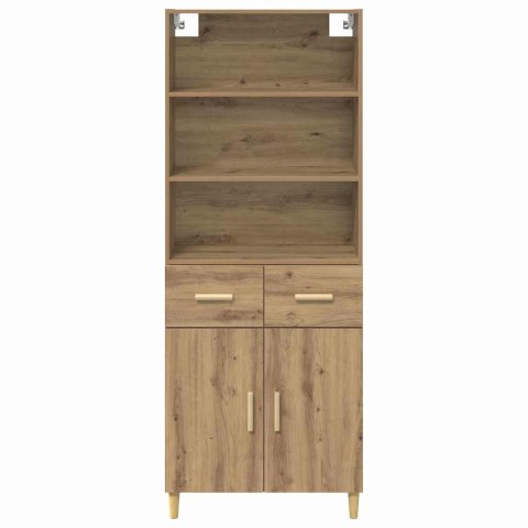 VidaXL Highboard Remeselný dub 69,5 x 34 x 180 cm Kompozitné drevo